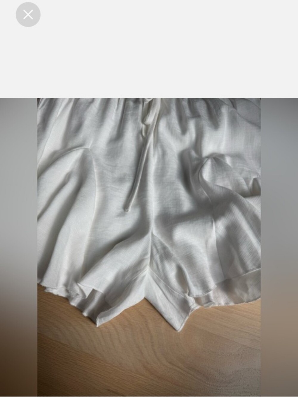 GLAM White Drawstring Flowy Shorts - Picture 5 of 6